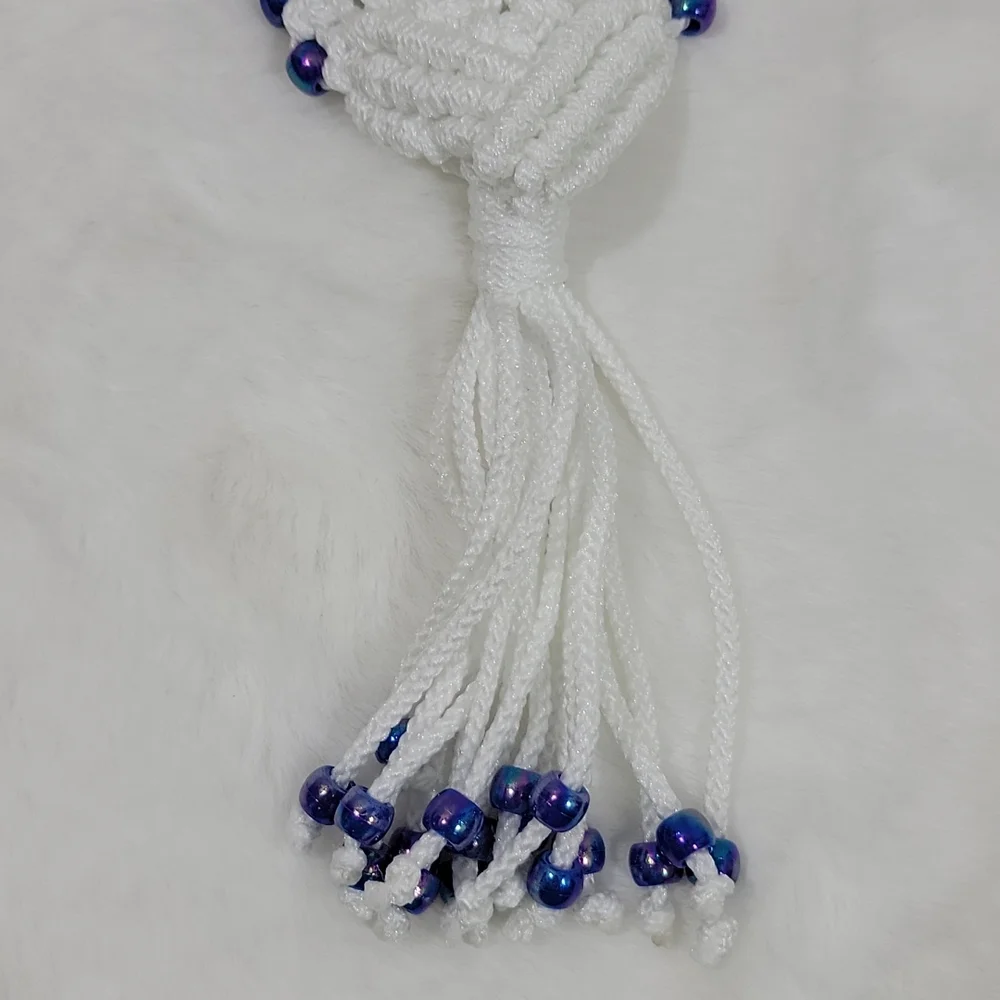 Macrame Owl KeyChain Purple